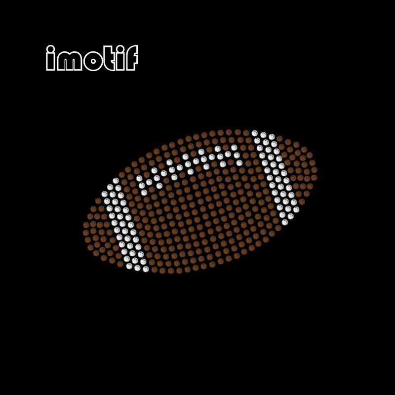 Bling hotfix iron on patches buffalo football rhinestone heat transfer design for t shirt hoodie