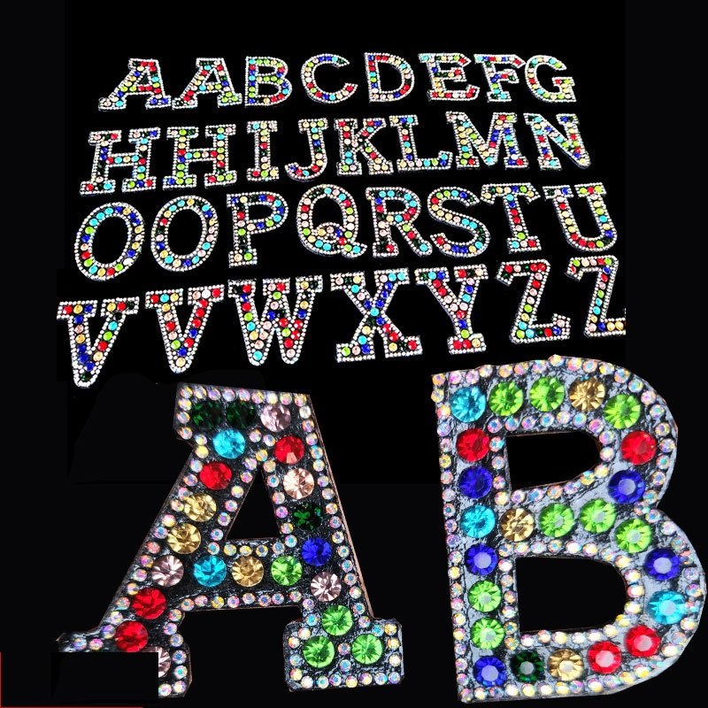 Custom wholesale stoney patch rhinestone applique for garment