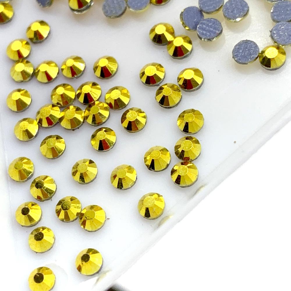 Factory direct 2024 new hematite colours SS10 hot fix rhinestone red fuchsia hematite green aquamarine hematite hotfix crystal