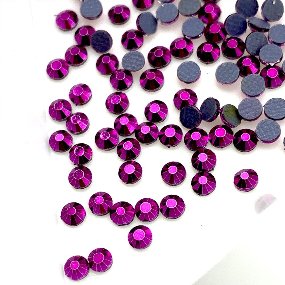 Factory direct 2024 new hematite colours SS10 hot fix rhinestone red fuchsia hematite green aquamarine hematite hotfix crystal