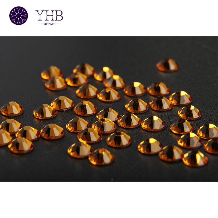 Round Advanced Fancy Stone Flat Back Hot Fix Crystal Clothing Decoration Jewelry Rhinestone