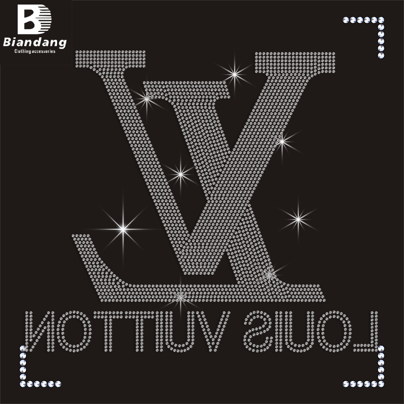 Wholesale Supper Fashion Designer Rhinestone Brand Heat Transfer Designs For T Shirts