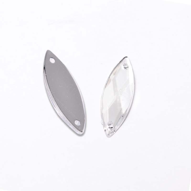 size 7*21MM marquise shape clear color sewing on acrylic rhinestones beads for garments accessories