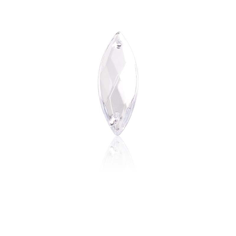 size 7*21MM marquise shape clear color sewing on acrylic rhinestones beads for garments accessories