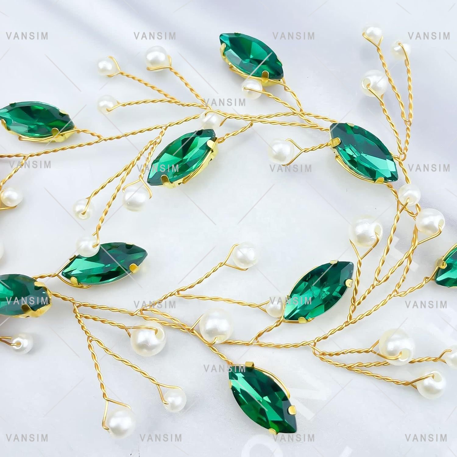 Handmade 3D Brass Wire work Colors Crystal Flower Accessory Rhinestone applique for prom Bridal Dress
