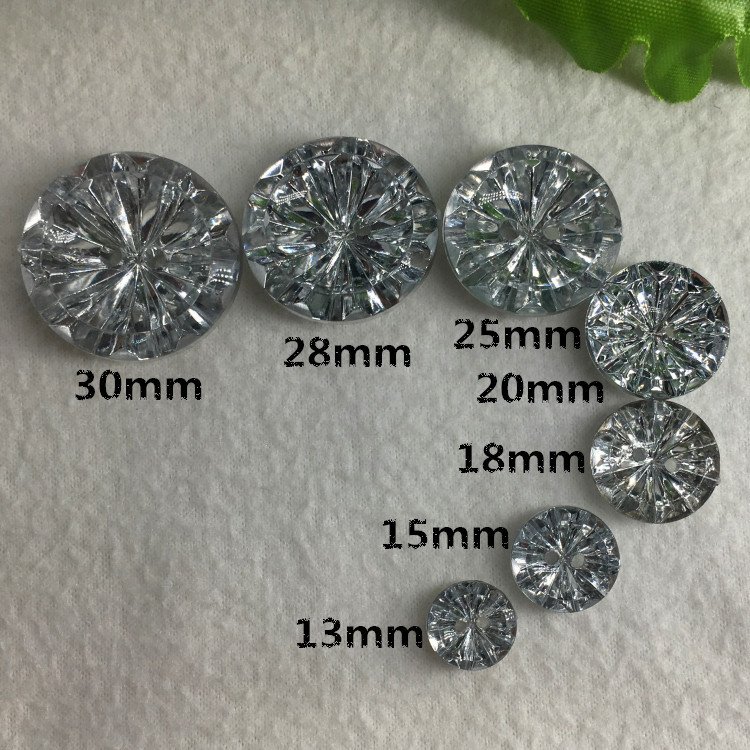 Custom Color And Size Crystal Acrylic Button Diamond Rhinestone Buttons For Clothes