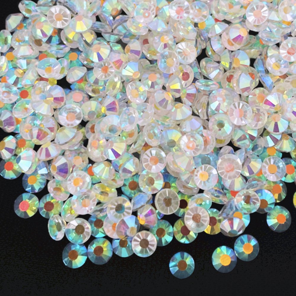 Crystal Flat Back Stones Transparent AB SS3-SS30 Non Hotfix Rhinestones Glass Envelope Packaging or Plastic Bag Packaging 2 Bag