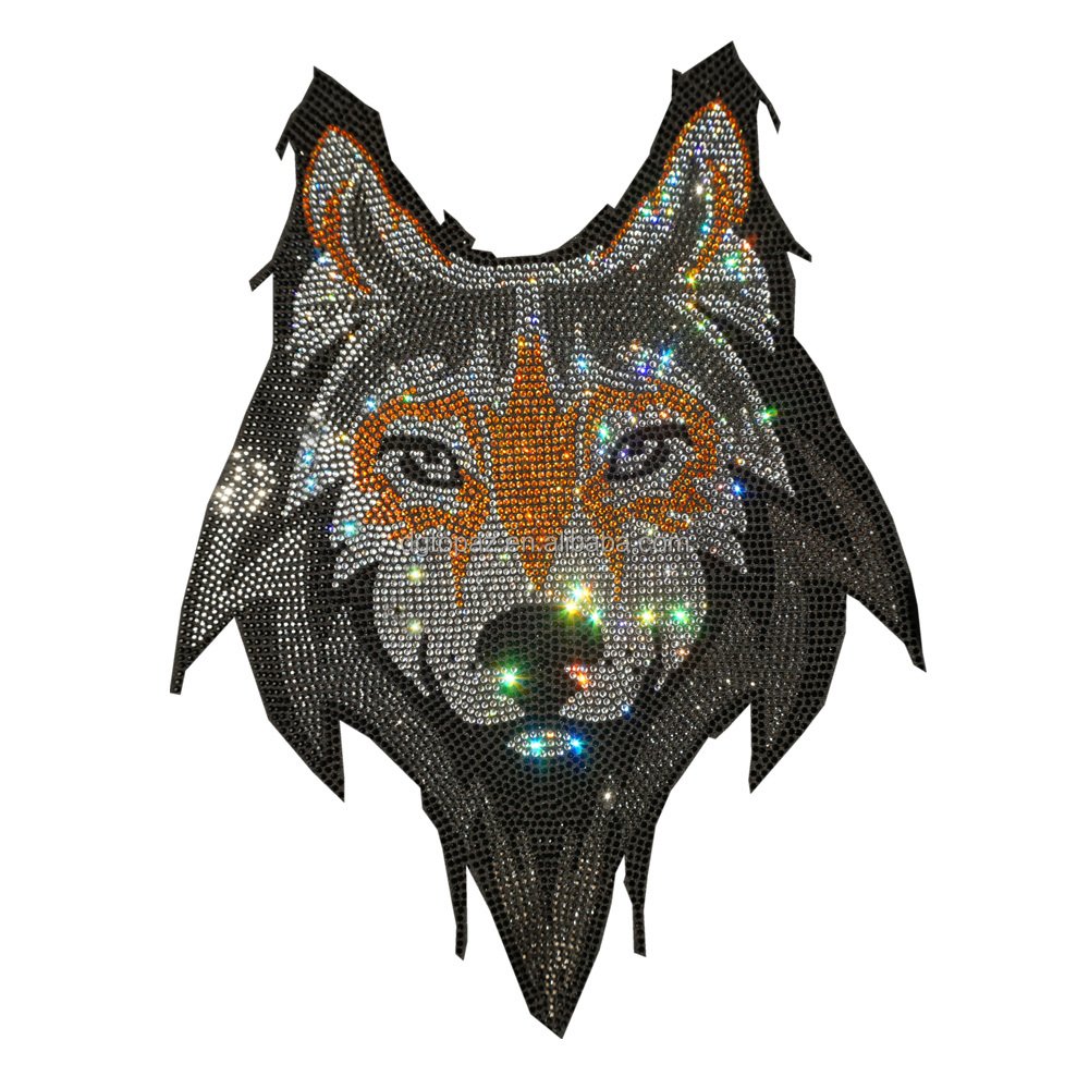 Free sample rhinestone transfers customized bear heat transfer for t shirts clothing