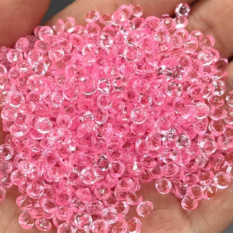 500g 4mm Chrystal Clear AB Color Pointed Nail Art Acrylic Rhinestone Slime Filler Supply Christmas Decoration