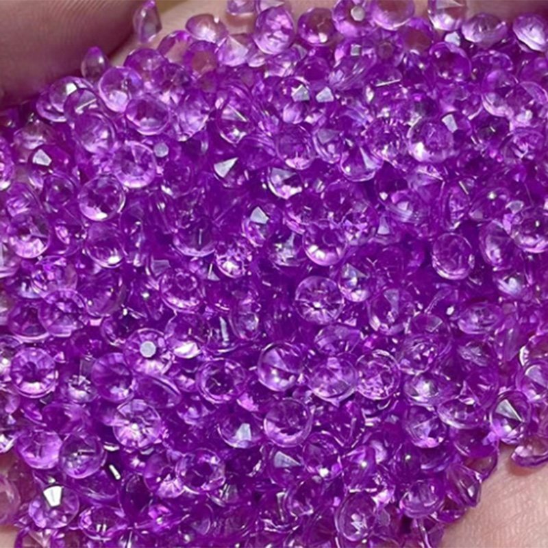 500g 4mm Chrystal Clear AB Color Pointed Nail Art Acrylic Rhinestone Slime Filler Supply Christmas Decoration