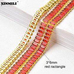 3x6mm red gold