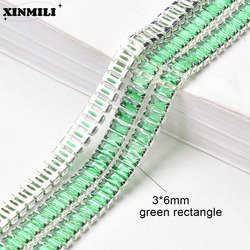 3x6mm green silver