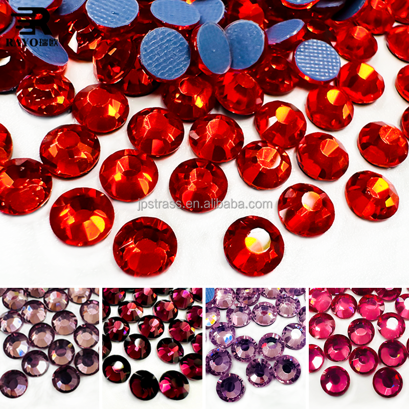 Hotfix AB Crystal Glass Rhinestones Bulk Wholesale 120+ Colors SS6 SS10 SS16 SS20 SS30 Flatback Styles for Shoes with Hot Glue