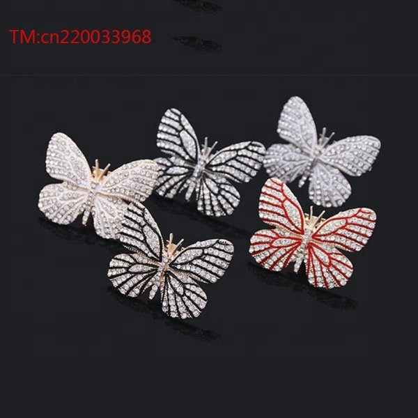 Shiny Butterfly Decorative Shoe Clip Charm Buckle Bridal Rhinestone Shoe Clip Shiny Decorative Clips Shoe Decorations