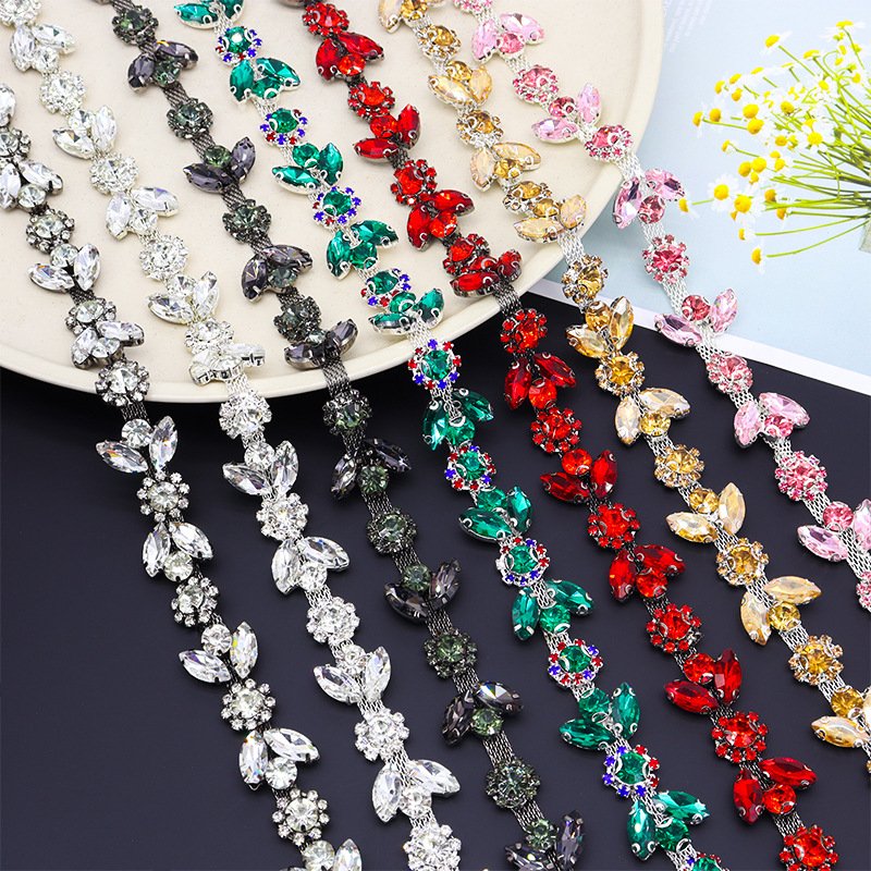Metal crystal rhinestone diamond shoe buckle sandal jewelry chain