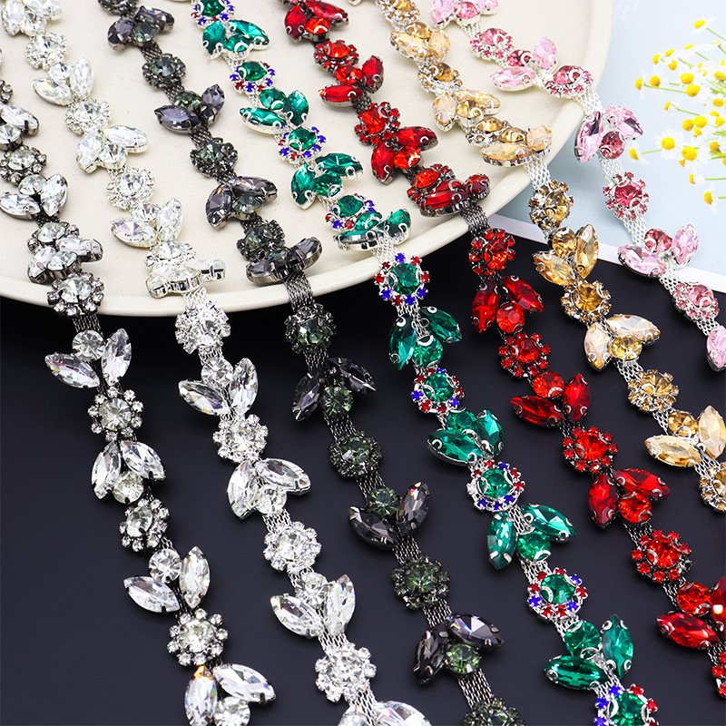 Metal crystal rhinestone diamond shoe buckle sandal jewelry chain