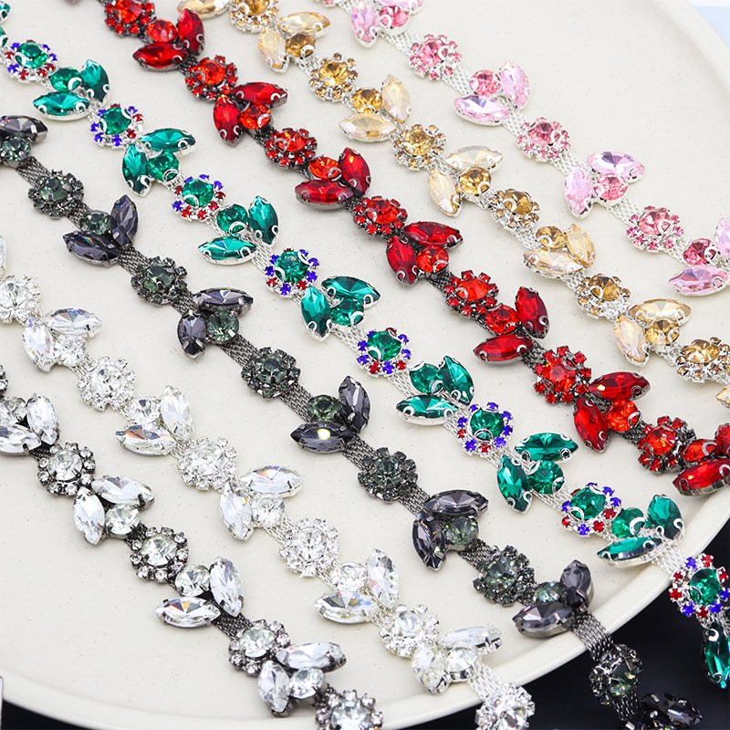 Metal crystal rhinestone diamond shoe buckle sandal jewelry chain
