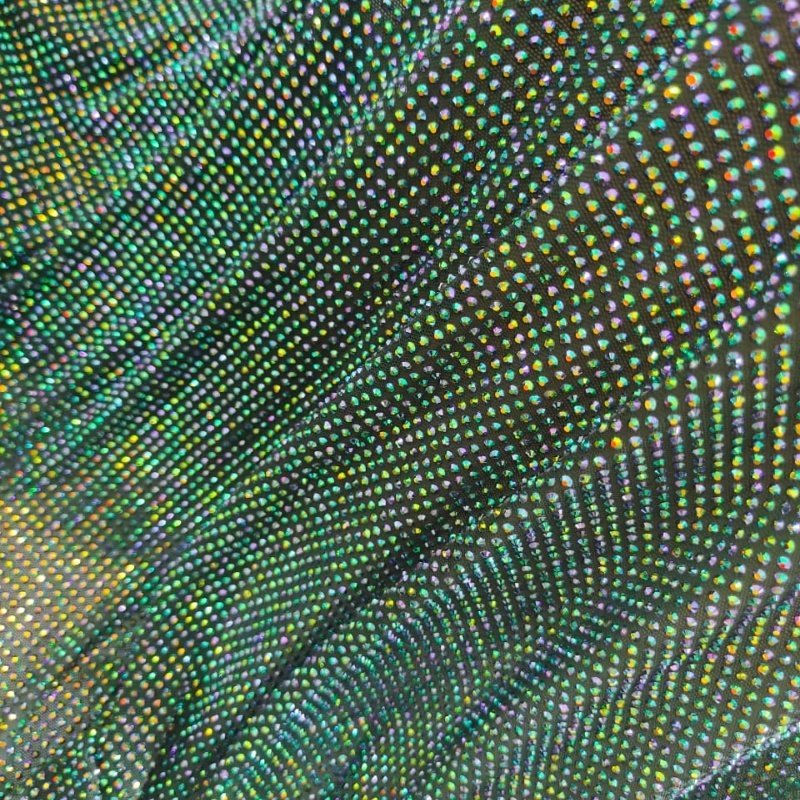 Luxury High-quality Emerald Green AB Crystal Sparkling Rhinestone Elastic Fabric for Clothing Accessories