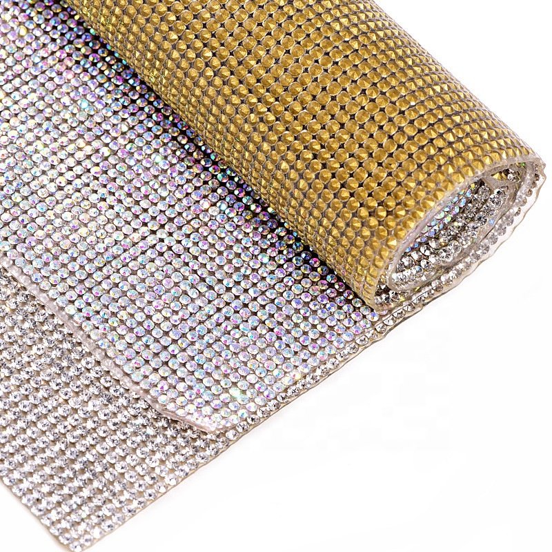 Yan Tuo Crystal AB Self Adhesive Rhinestone Sheets Fabric Sticker For Cowboy Hat Clothing Shoes Craft home decoration