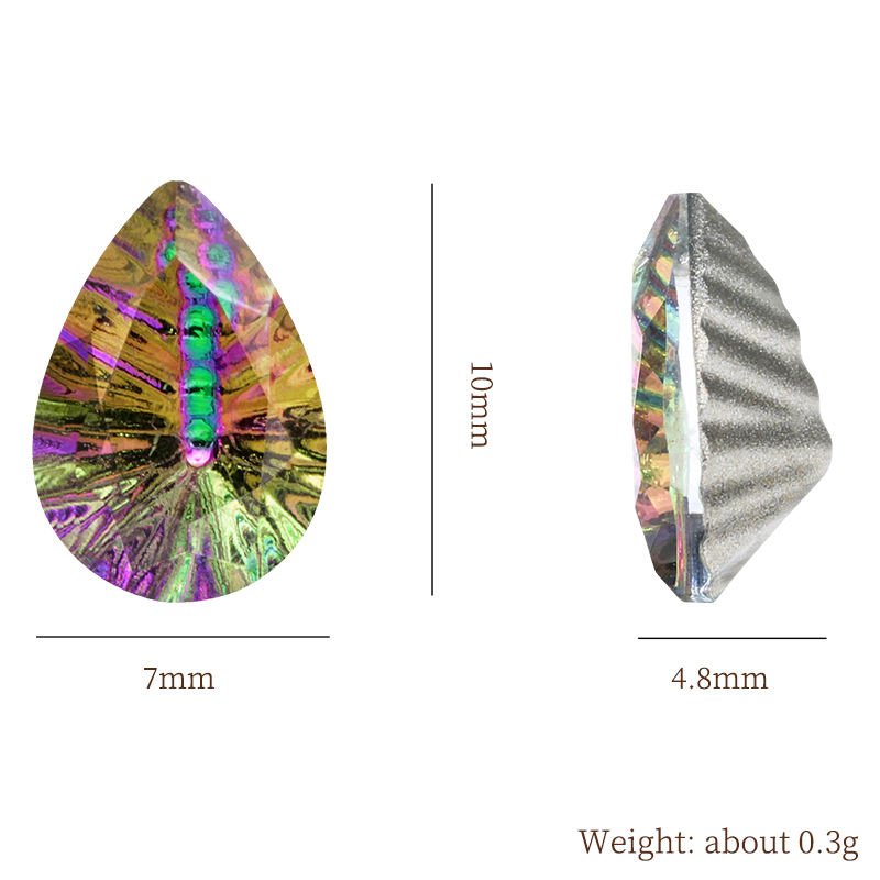 Xichuan High Quality K9 Glass 7*10/10*14/13*18mm Drop Shape Point Back Rhinestones Millennium Bling Glitter Nail Strass Nail
