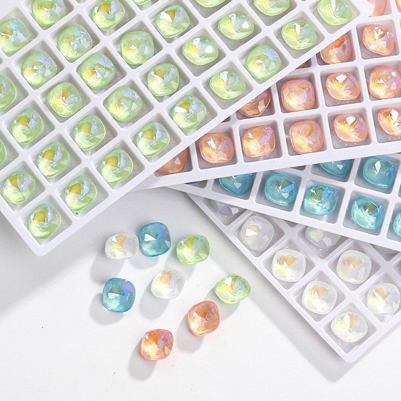 Xichuan cushion shape 100 colors 6/8/10/12/18mm wholesale k9 glass pointback crystal stones rhinestones for jewelry garment
