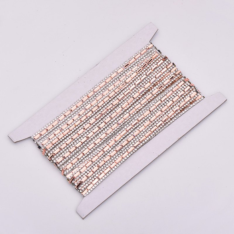 wholesale cheap price 1cm 3*7mm rectangle glass rhinestone hot fix clothing transfer trim