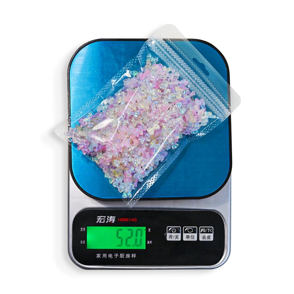 50G/Bag Nail Art Rhinestones Aurora AB Color Butterfly Bowtie Bear Resin Charms For Nail Art Decoration DIY 3D Craft