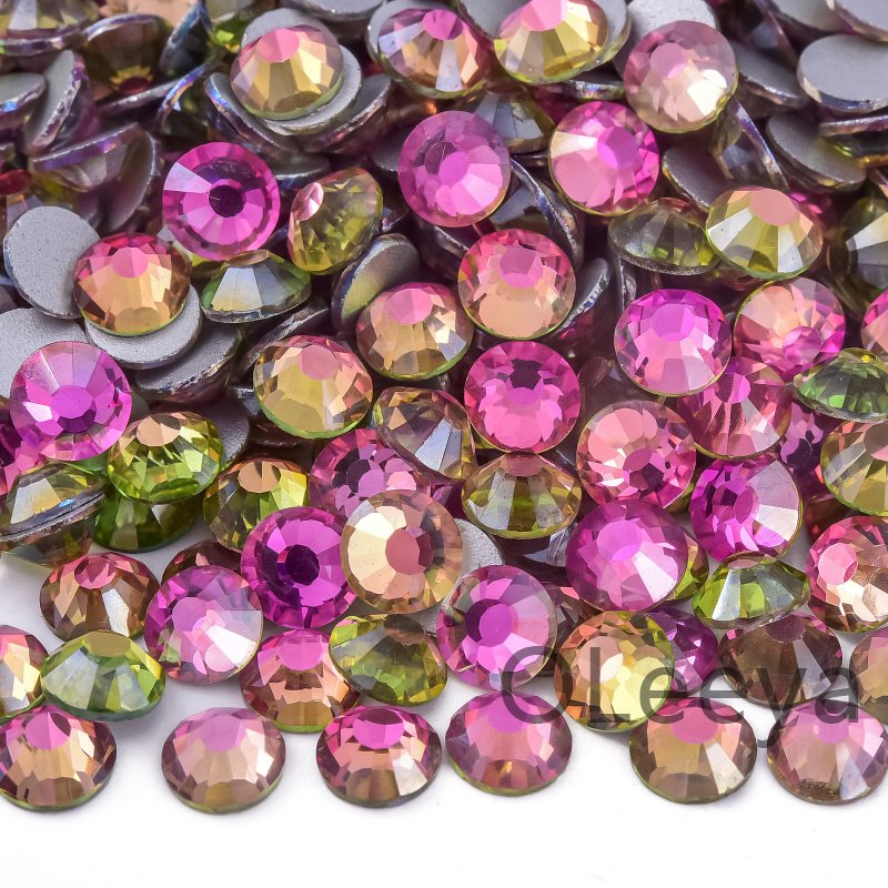 14400pcs Oleeya Factory Hot Selling AB Rhinestones Flatback Crystal Bulk Rhinestone Glass For Garment