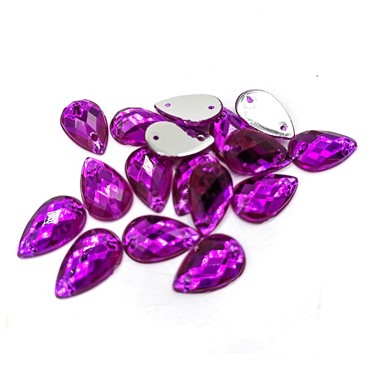 2024 Flatback Sew-On Decorative Acrylic Stone Resin Loose Rhinestones for Shoe Dress Bag Phone Nail Art Garment DIY Design