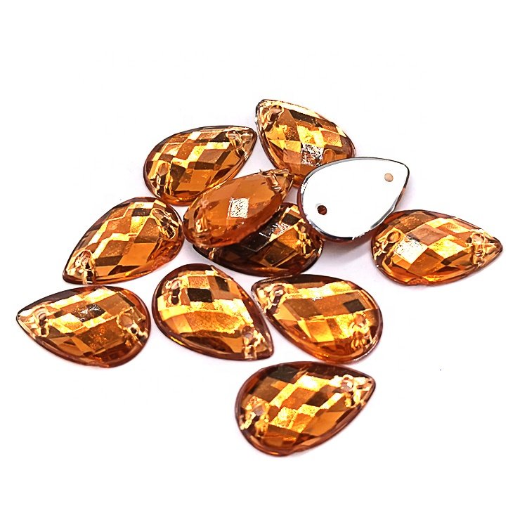 2024 Flatback Sew-On Decorative Acrylic Stone Resin Loose Rhinestones for Shoe Dress Bag Phone Nail Art Garment DIY Design