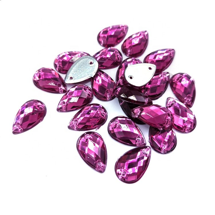 2024 Flatback Sew-On Decorative Acrylic Stone Resin Loose Rhinestones for Shoe Dress Bag Phone Nail Art Garment DIY Design