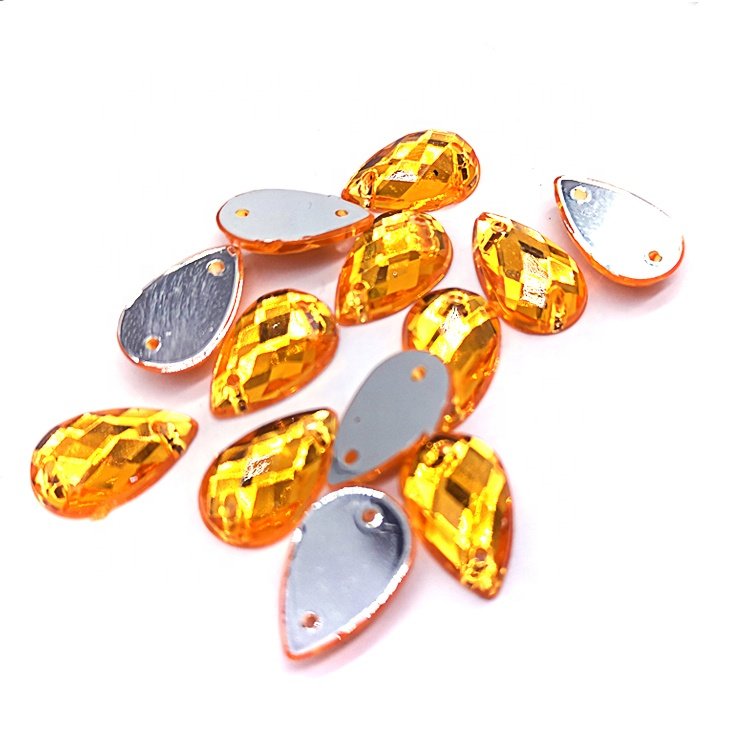 2024 Flatback Sew-On Decorative Acrylic Stone Resin Loose Rhinestones for Shoe Dress Bag Phone Nail Art Garment DIY Design