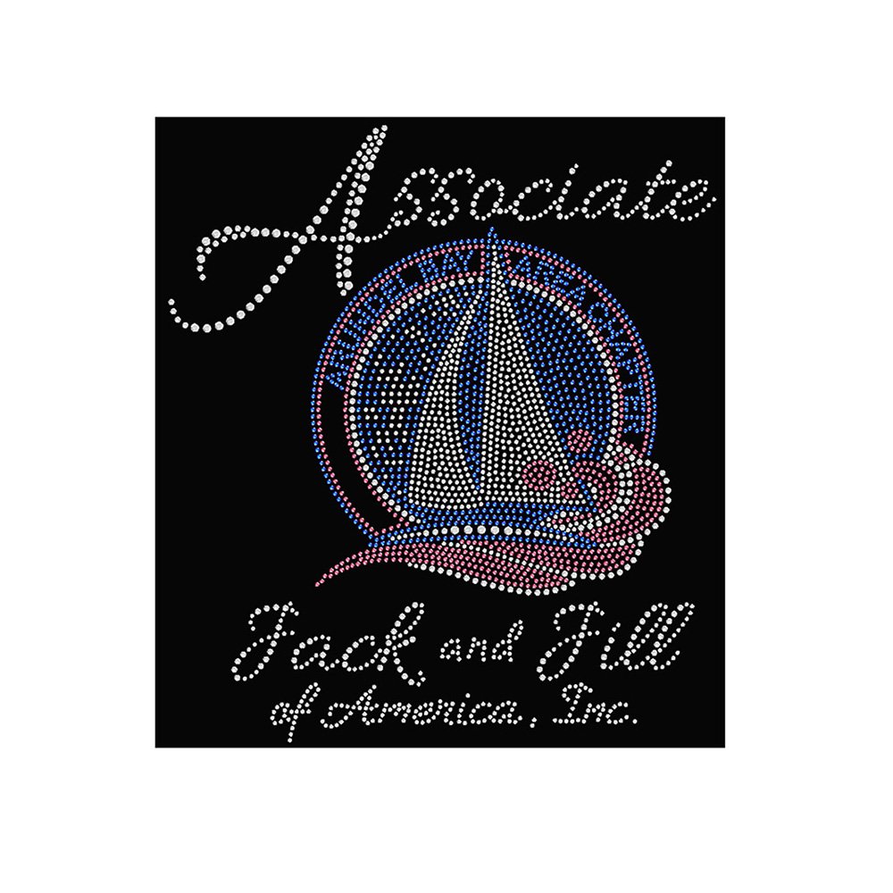 Custom Hotfix Stones Bling Jack And Jill Rhinestone Transfer Art designs for t shirt