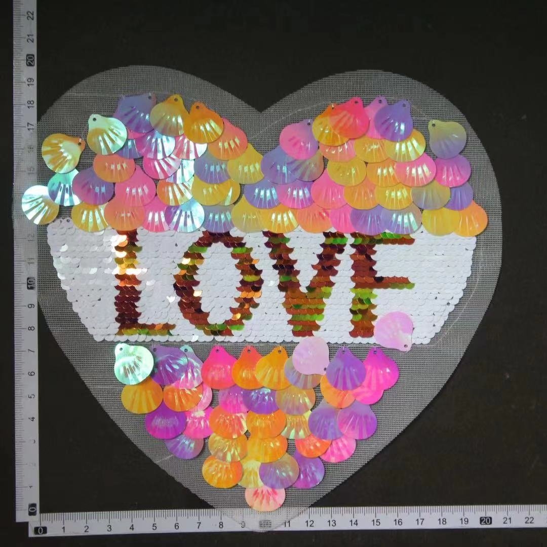 fancy adhesive sequined applique designs bling glitter patch for sale custom 3D pearl rhinestone patches