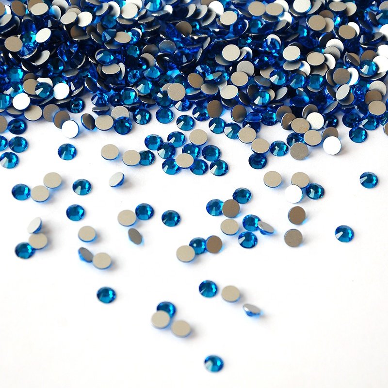 Factory Flat Back Rhinestones Glass Bulk Crystal Wholesale Various Color And Size Strass Beads For Dresses