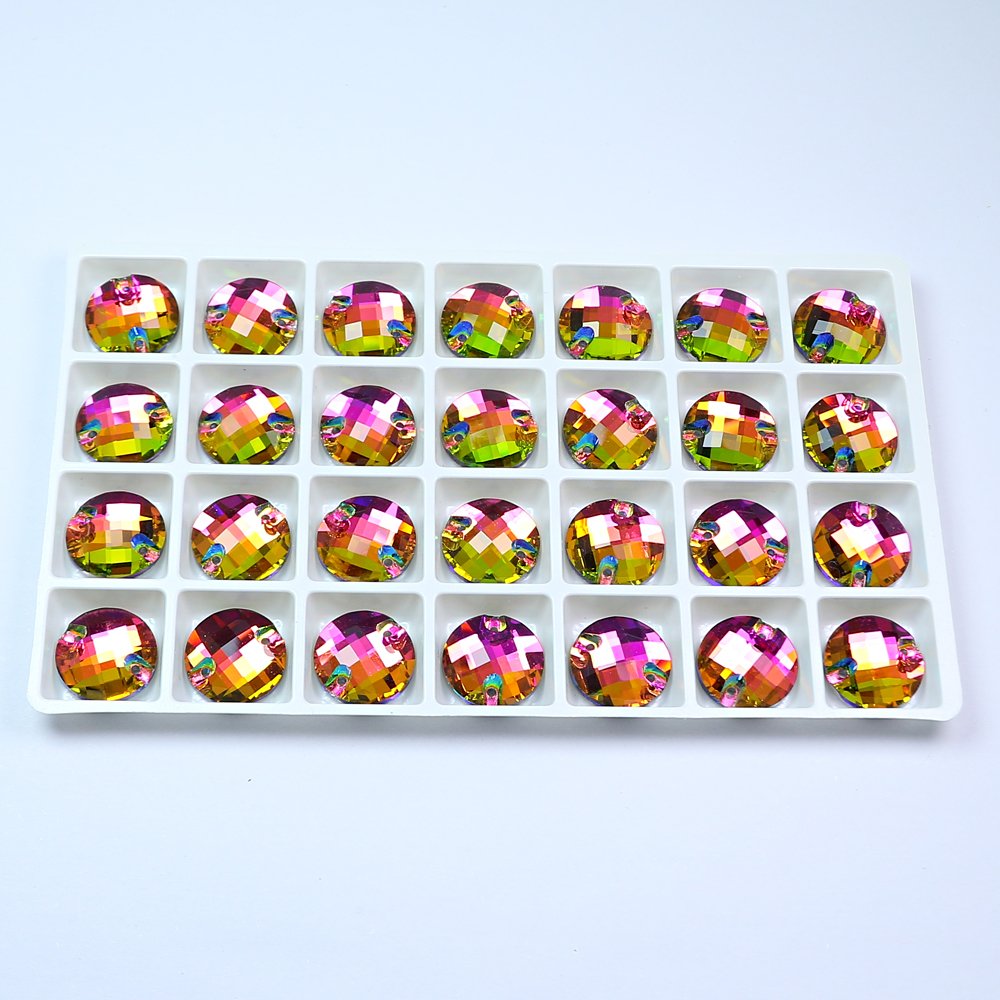 Sew-on Crystal Round Flat Back rhinestone wholesale loose crystal beads For Garment shoes diy sewing Accessories