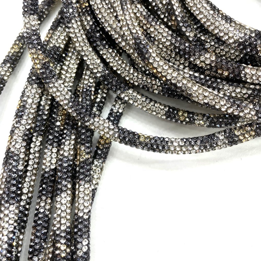 S528 fashion rhinestone cord strings 120 cm crystal hoodies drawstrings diamond rope