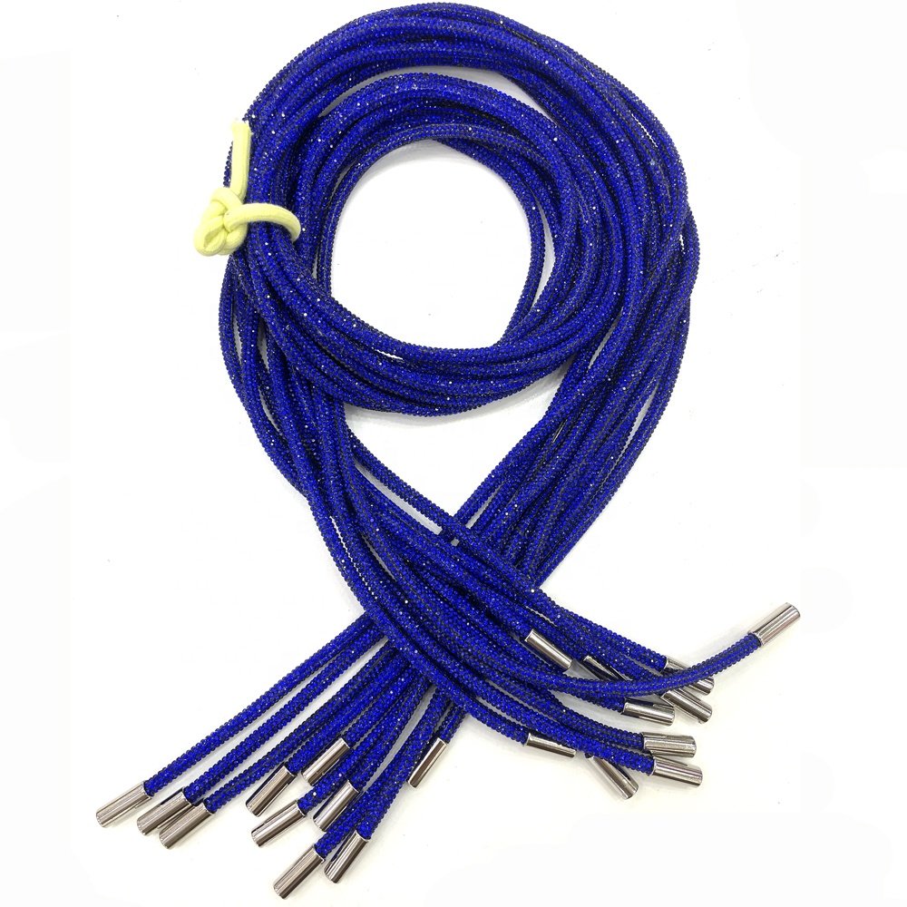 S528 fashion rhinestone cord strings 120 cm crystal hoodies drawstrings diamond rope