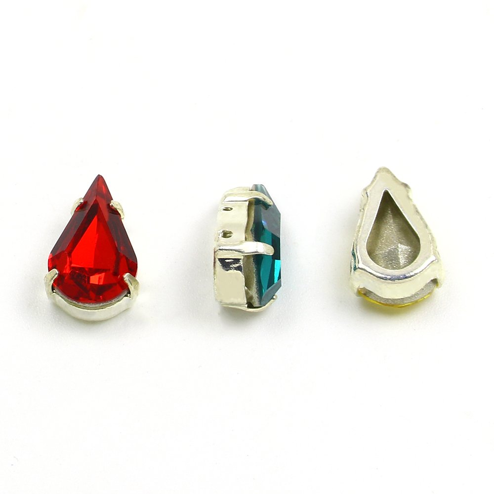 Dongzhou teardrop rhinestones pointback with claw fancy stone wholesale lead-free crystal stone for jewelry diy decoration
