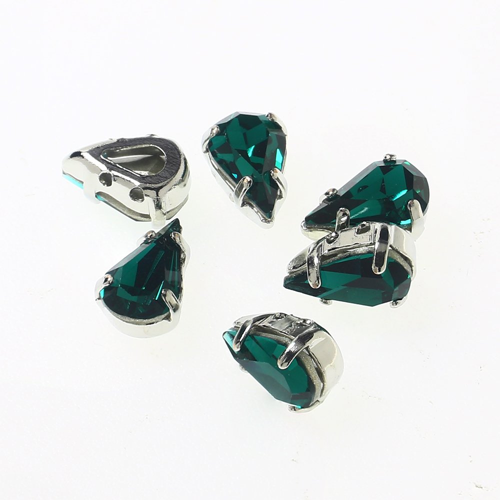 Dongzhou teardrop rhinestones pointback with claw fancy stone wholesale lead-free crystal stone for jewelry diy decoration