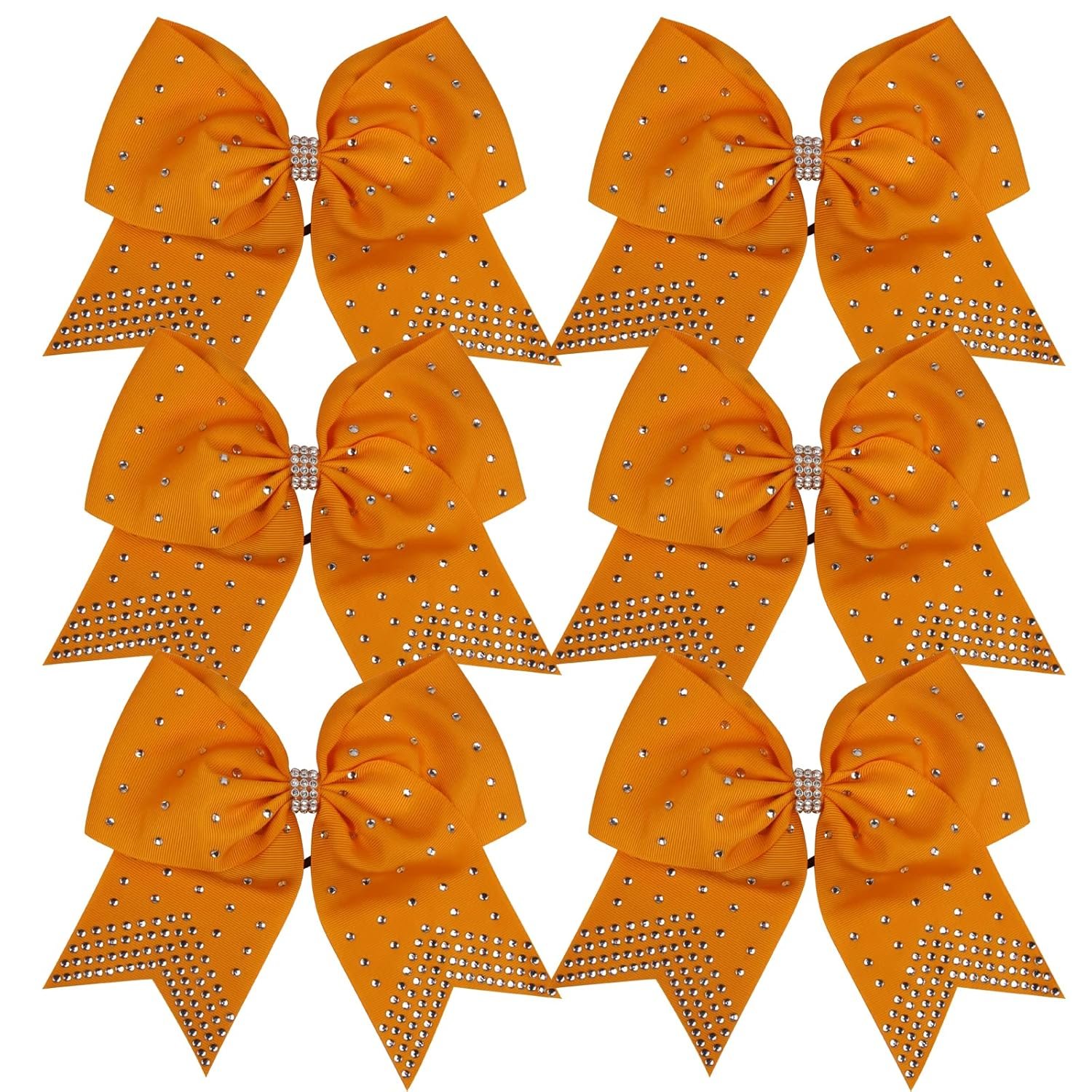 Custom hotfix iron on cheer bow strip rhinestone transfer with tail tailless only pair for diy