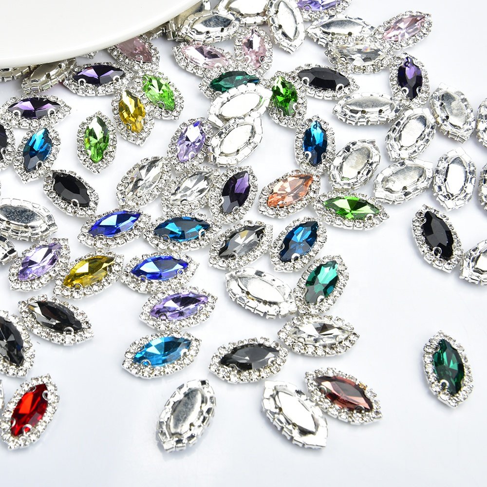 Silver Claw Horse Eye Crystal Buckle Flat Back Glass Rhinestones For Diy Garment Shoes Bags Sewing Accessories