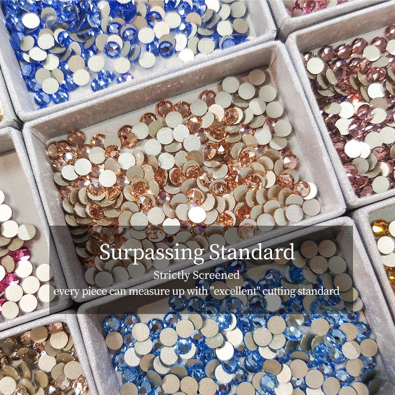 Customized Plastic Bags Premium SS10 Color No Hot Fix Crystal Rhinestones