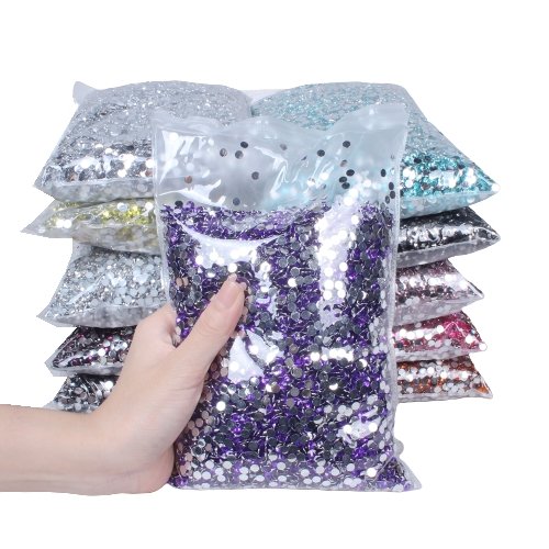 Hot Sale Normal Colors 5mm 30000pcs Flatback Many Colors Choose Round Glue On Diamonds Resin Rhinestones Nails Art Decorations