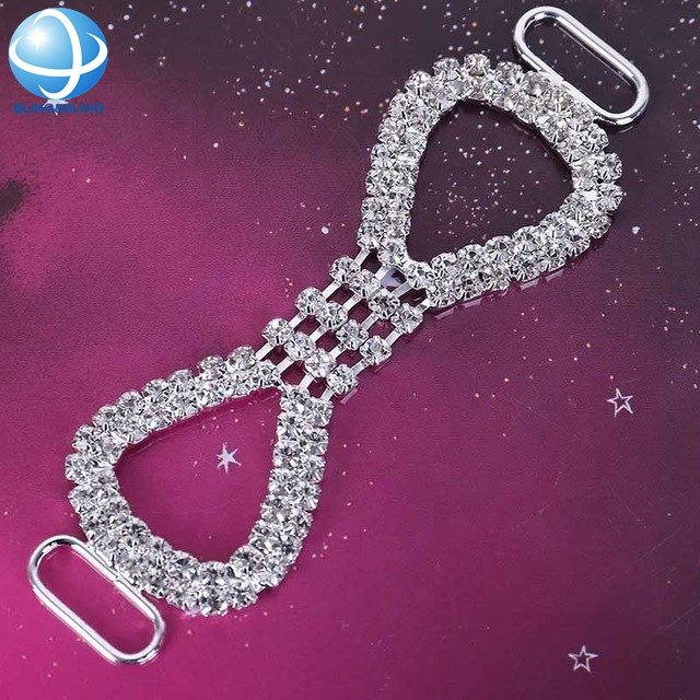 Good quality butterfly Rhinestone Bikini connector buckles for Sexy swimwear decorations