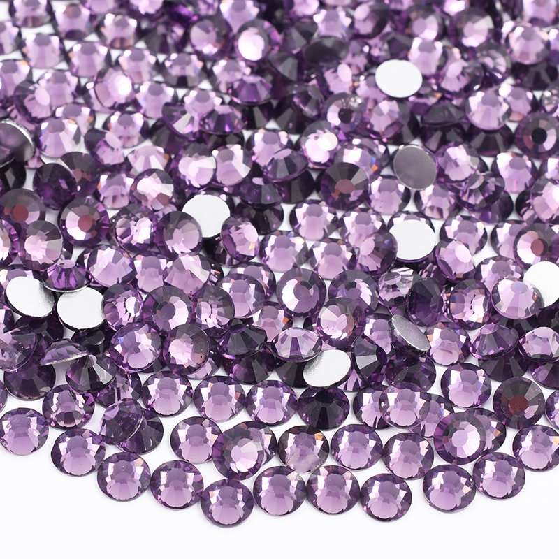 SS6 SS16 SS20 SS30 Aquamarine Color Round Crystal Stones Non Hot Fix Diamond Strass Glass Flatback Rhinestone For DIY Crafts