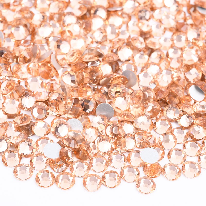 SS6 SS16 SS20 SS30 Aquamarine Color Round Crystal Stones Non Hot Fix Diamond Strass Glass Flatback Rhinestone For DIY Crafts