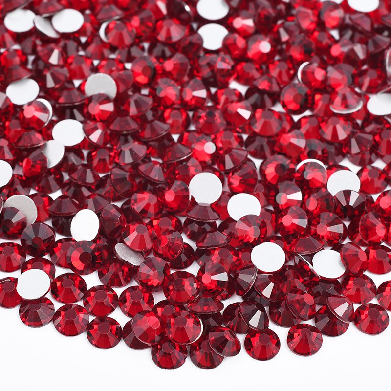 SS6 SS16 SS20 SS30 Aquamarine Color Round Crystal Stones Non Hot Fix Diamond Strass Glass Flatback Rhinestone For DIY Crafts