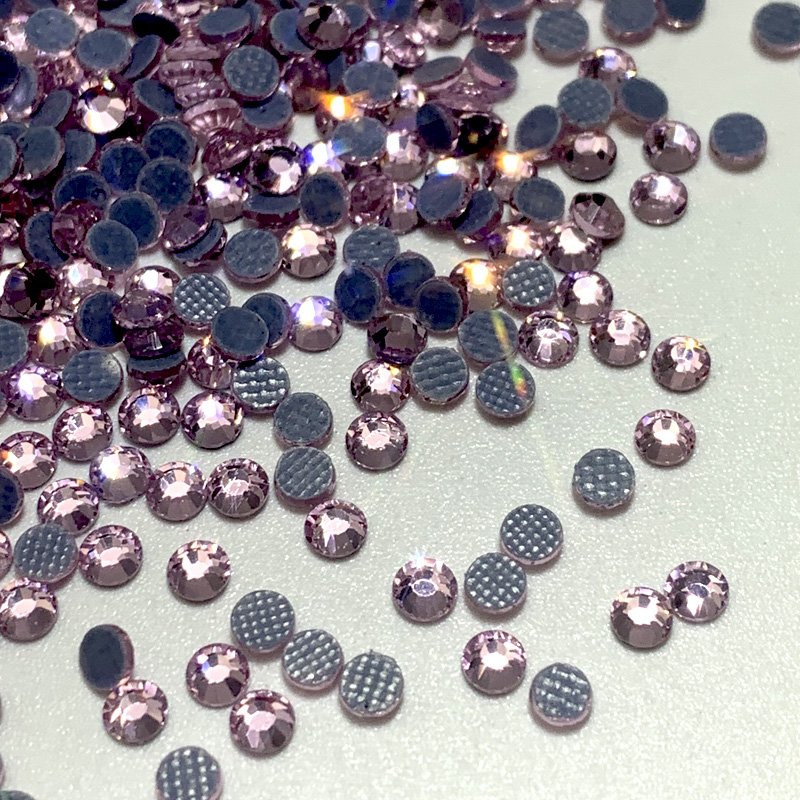 Factory direct sale best shinning 500 gross packing SS10 crystal pink light rose hot fix rhinestones for dress