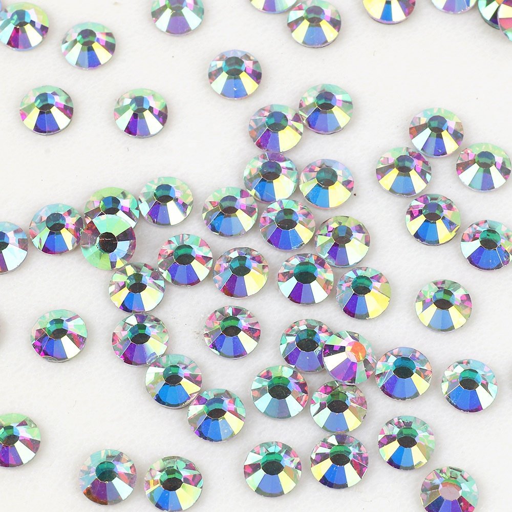 Wholesale SS6 SS10 SS20 Big Bag Packaging ss10 Crystal AB Korean Flatback DMC Hotfix Rhinestones With Strong Thermo Glue